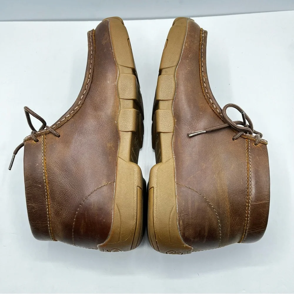 Justin Size 10.5 M Men's Cowhide Leather Casual Shoe Ostrich Vamp Mocs